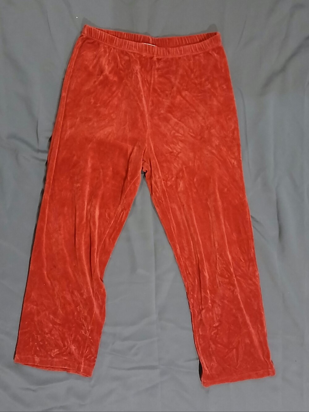 Coldwater Creek Rust Red Pull-On Velvet Pants